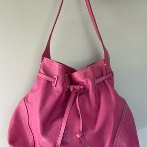 Brighton Pink Leather Hobo Bag